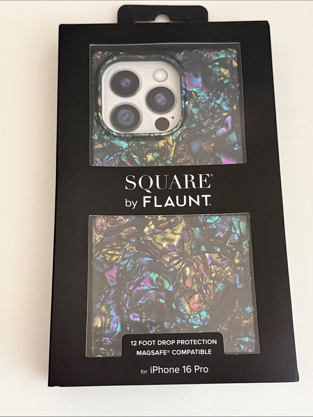 SQUARE by FLAUNT Iridescent Multi-Color iPhone 16 Pro Case